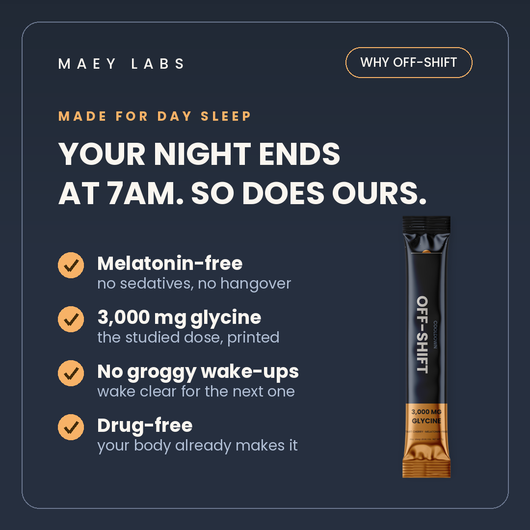 Cooldown Off-Shift — Day-Sleep Drink Mix for Night Shift Workers