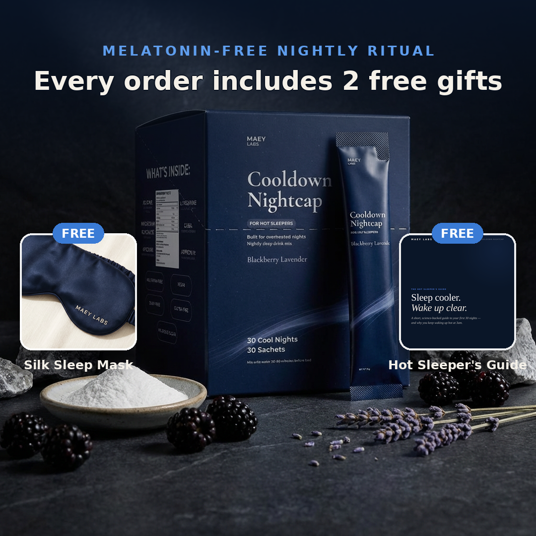 Everything included — free silk sleep mask and Hot Sleeper's Guide